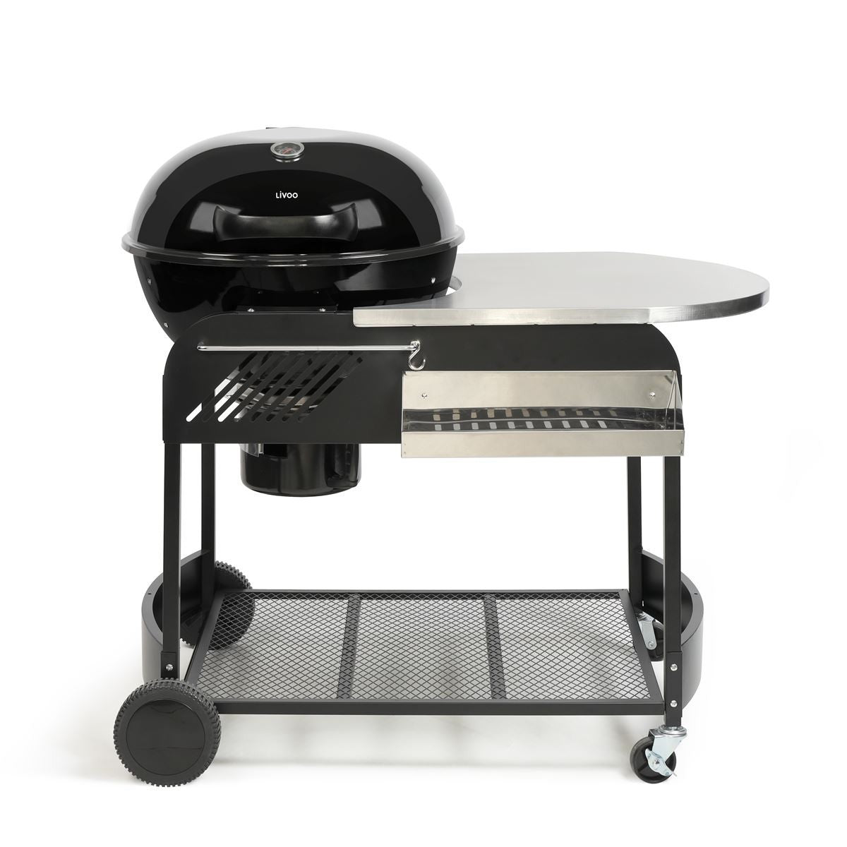 Barbecue charbon avec desserte | LIVOO