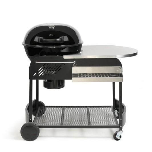 Barbecue charbon avec desserte | LIVOO