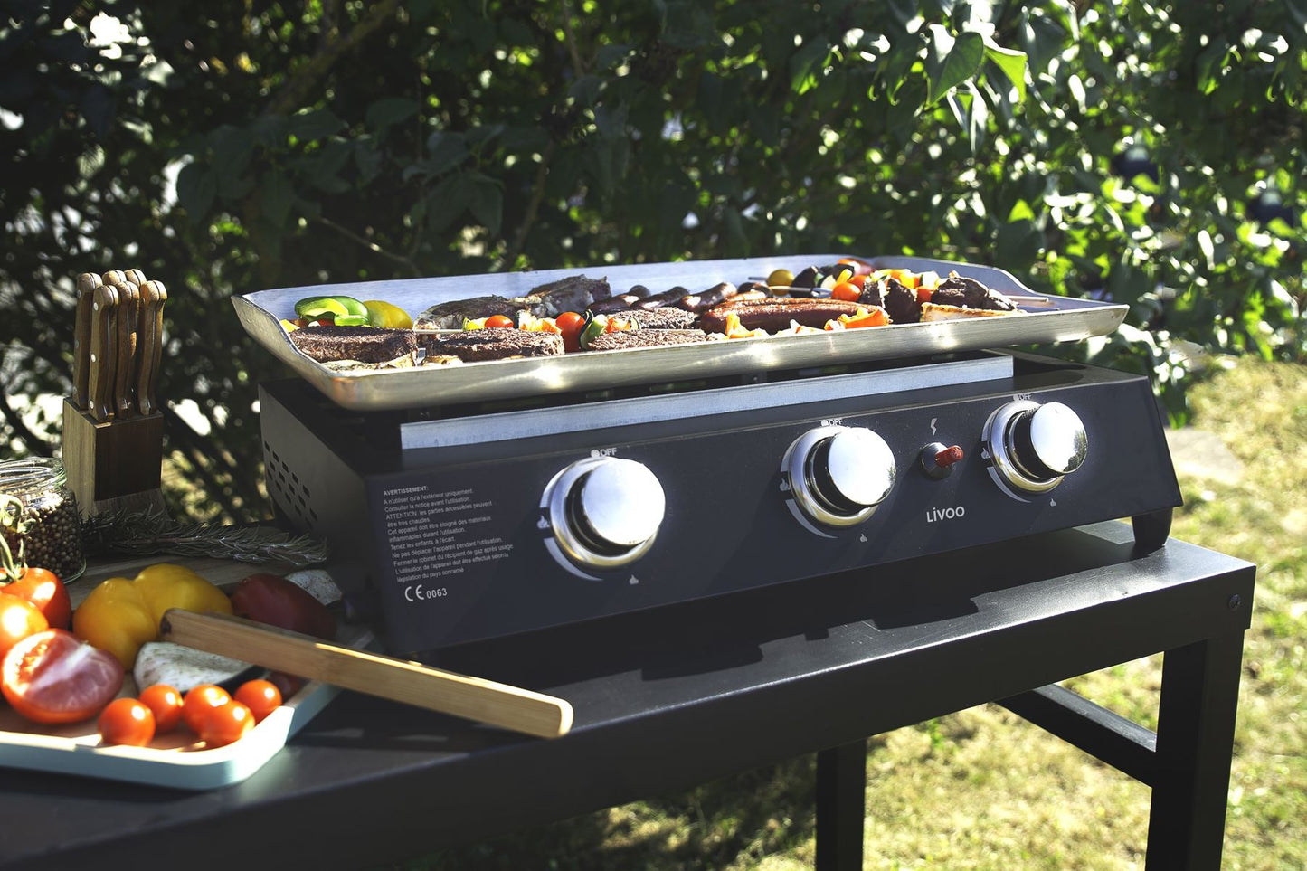 Plancha gaz 3 brûleurs | LIVOO