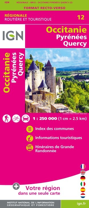 Carte IGN NR12 - Nr12 Occitanie Pyrénées Quercy - Recto/Verso
