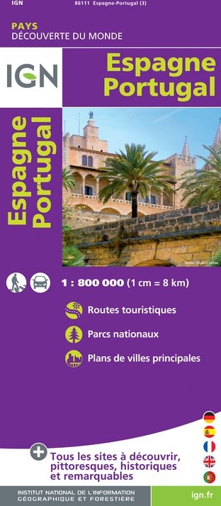 Carte IGN 86111 - Espagne Portugal
