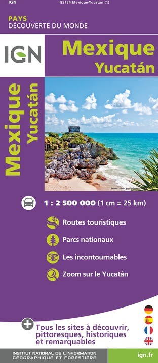 Carte IGN 85134 - Méxique Yucatan