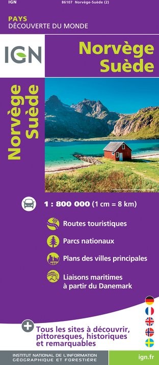 Carte IGN 86107 - Norvege Suede
