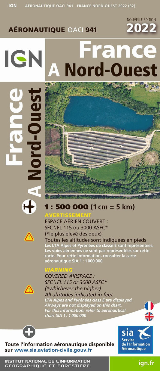 Carte IGN OACI941 - France Nord-Ouest 2022