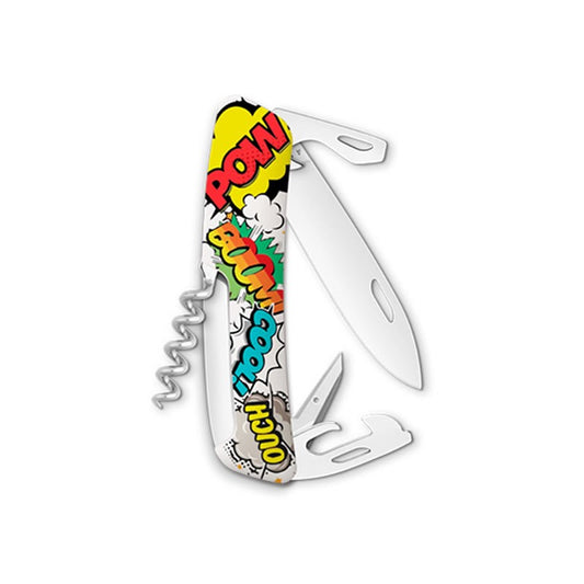 Couteau suisse Swiza D03 Pop Art 3 - Bleu/Jaune avec 11 fonctions