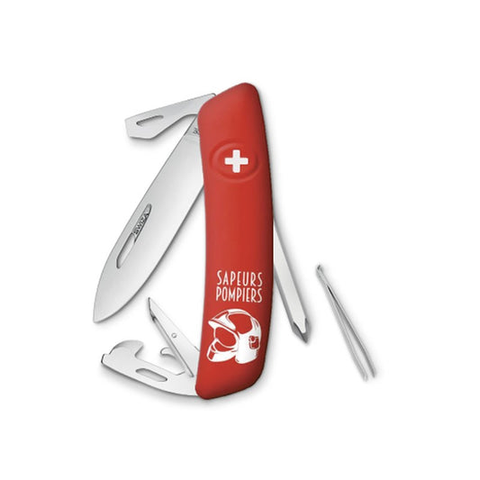 Couteau suisse Swiza D04 Edition Pompiers - Rouge avec 11 fonctions