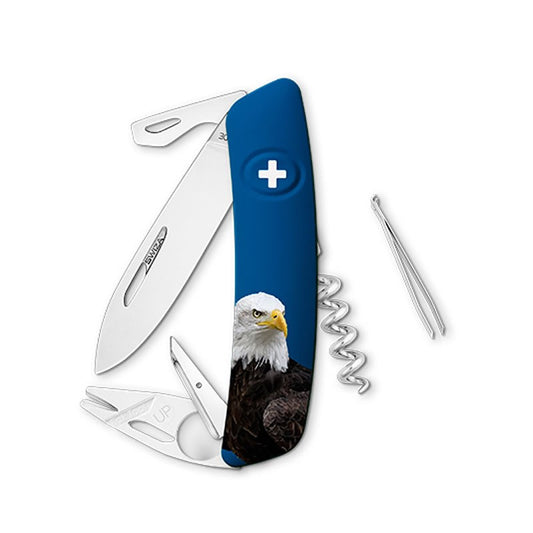 Couteau suisse Swiza TT03 Tick Tool Aigle - Bleu avec 11 fonctions