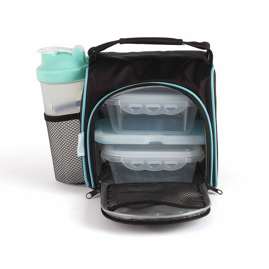 Lunch box "repas du midi" noir/bleu | LIVOO