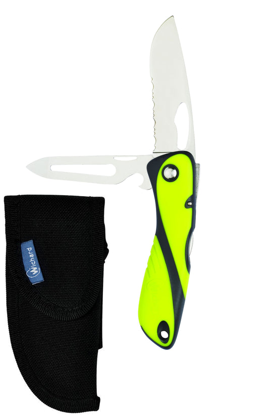 Couteau offshore jaune + étui Wichard