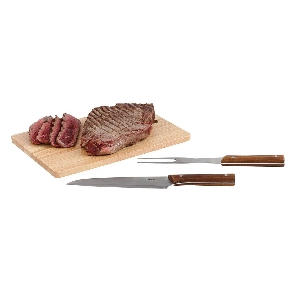 Set 3 pcs découpe viande barbecue | LIVOO