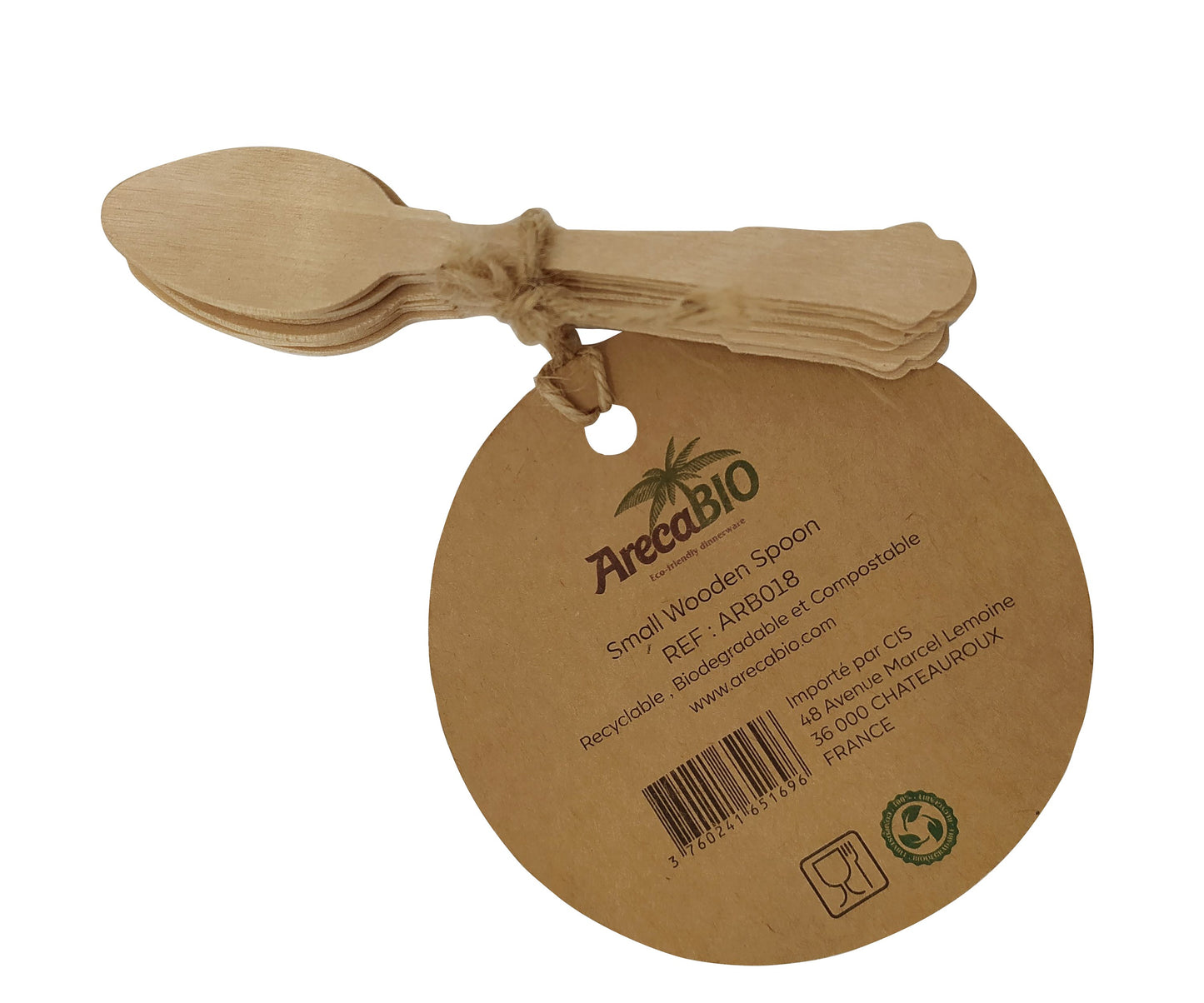 10 cuillères en bois de Palmier