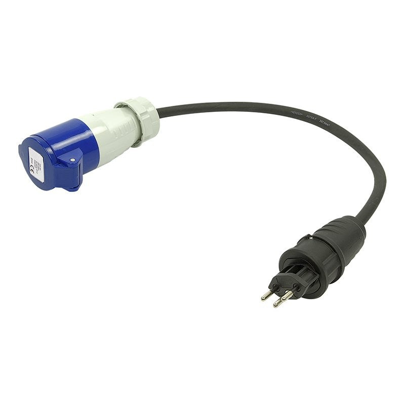 Câble adaptateur 40cm 3x1,5mm² fiche Suisse vers prise CEE