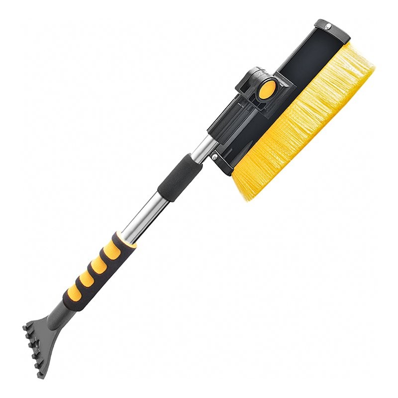 Brosse à neige avec raclette et grattoir à glace + manche télescopique
