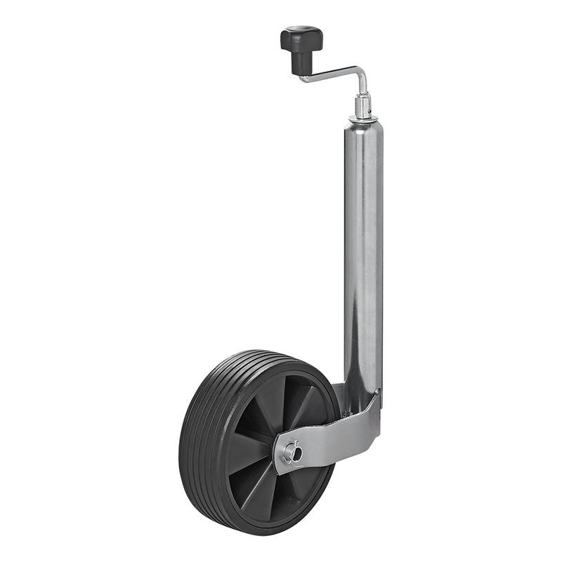 Roue jockey 48mm jante plastique avec pneu caoutchouc 220x70mm