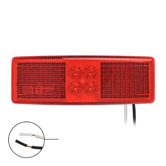 Feu de position arrière 12/24V rouge 110x40mm LED