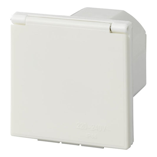 Socle à encastrer mâle CEE carré (blanc)