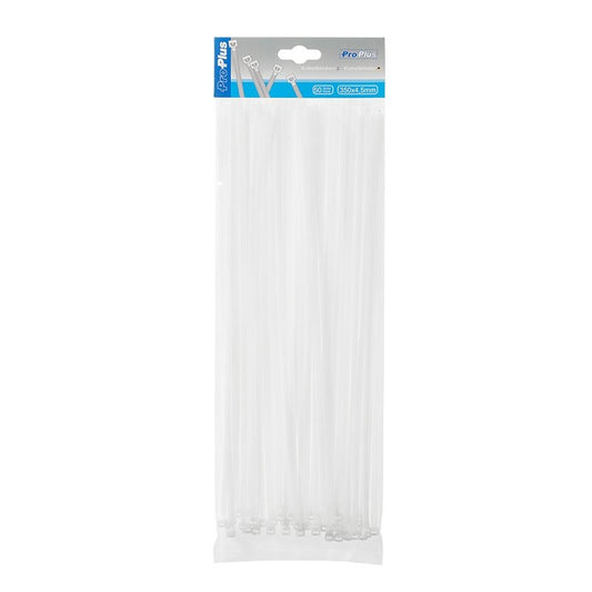 Colliers de serrage 350x4,5mm 50 pièces blanc