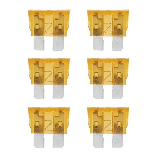 Fusibles standard 5A clair brun 6 pièces dans blister
