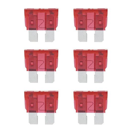Fusibles standard 10A rouge 6 pièces dans blister