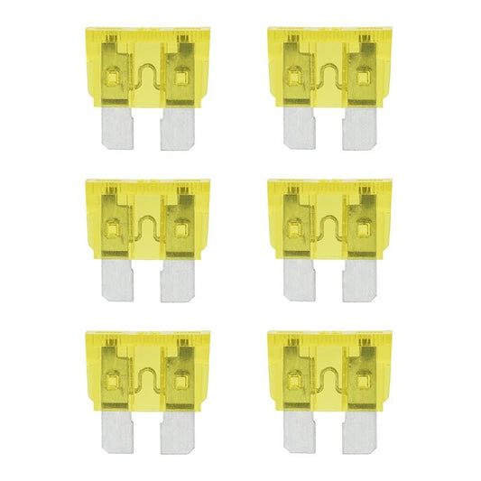 Fusibles standard 20A jaune 6 pièces dans blister