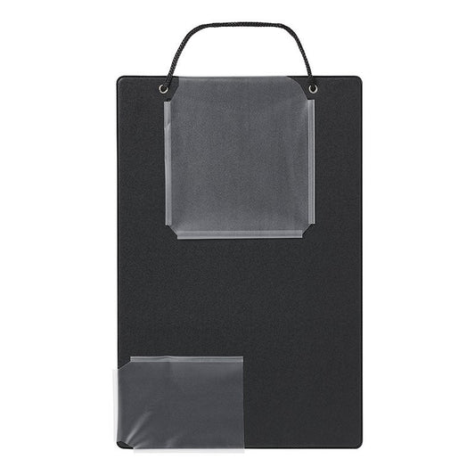 Carte de travail A4 noire avec poche à clé – Lot de 10 pour garages & ateliers