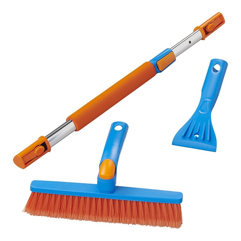 Brosse à neige avec grattoir à glace + manche télescopique 99-127cm