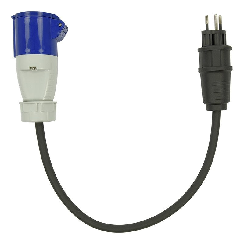Câble adaptateur 40cm 3x1,5mm² fiche Suisse vers prise CEE
