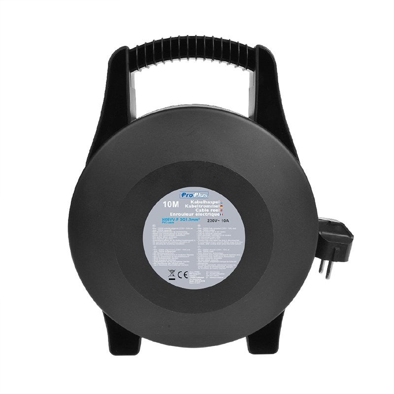 Enrouleur électrique Schuko quadruple prise 10M 3x1,0mm²