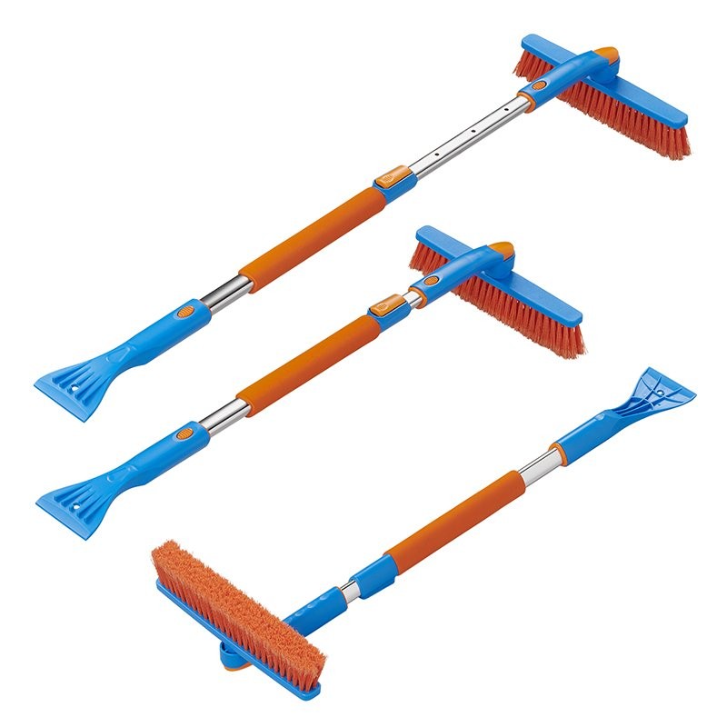 Brosse à neige avec grattoir à glace + manche télescopique 99-127cm