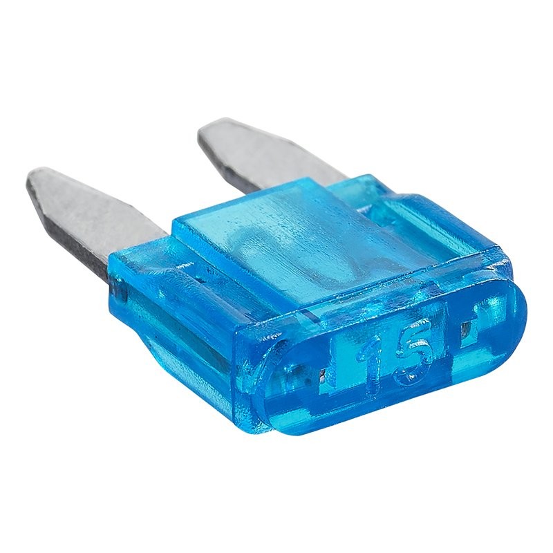 Fusibles mini 15A bleu 6 pièces dans blister