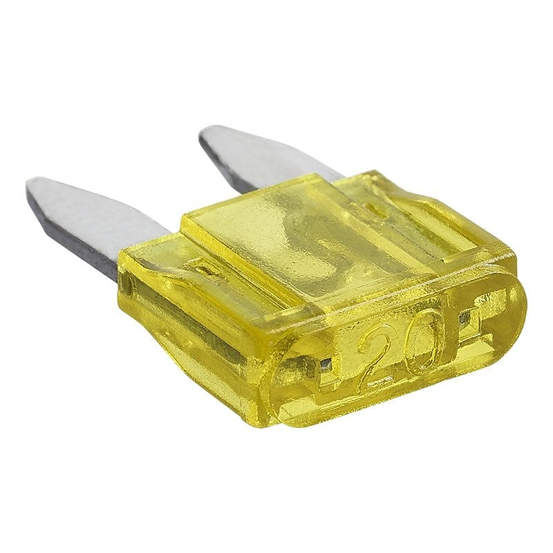 Fusibles mini 20A jaune 6 pièces dans blister