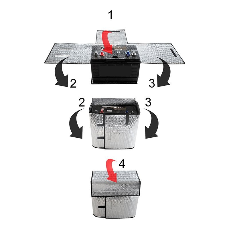 Housse thermique pour batterie de voiture 50Ah-72Ah