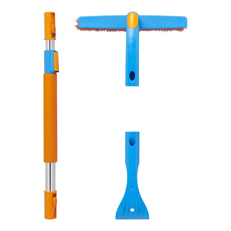 Brosse à neige avec grattoir à glace + manche télescopique 99-127cm