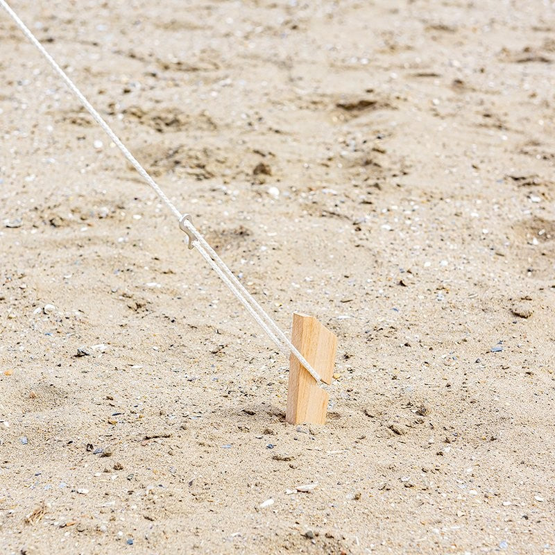 Piquet de tente 30cm bois 4 pièces en polybag