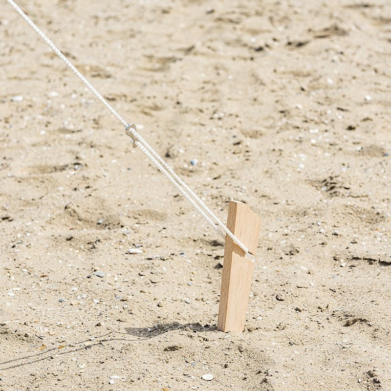 Piquet de tente 40cm bois 4 pièces en polybag