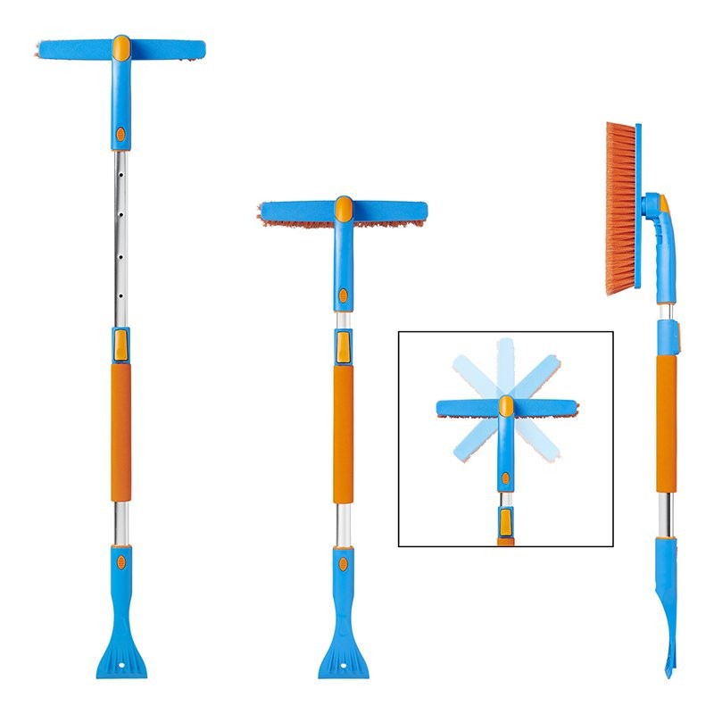 Brosse à neige avec grattoir à glace + manche télescopique 99-127cm