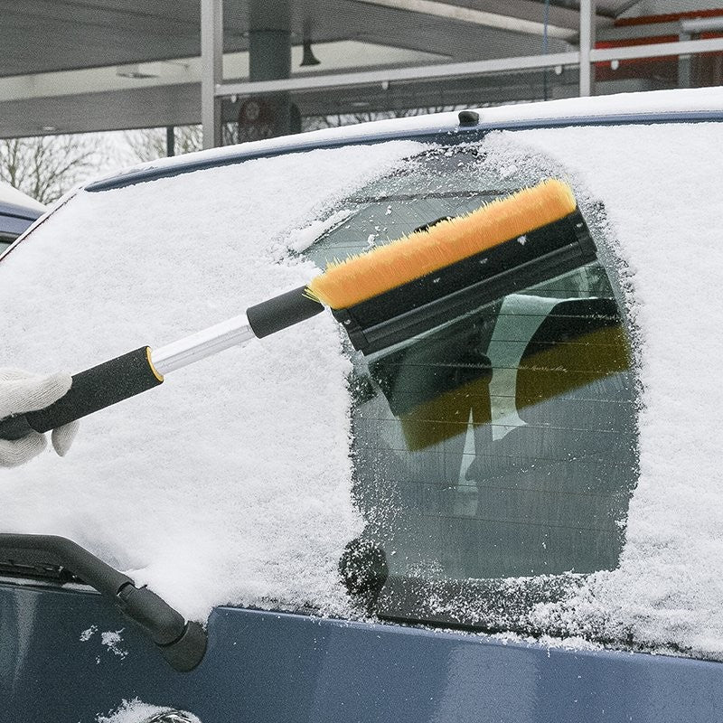 Brosse à neige avec raclette et grattoir à glace + manche télescopique