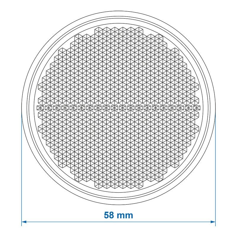 Réflecteur orange 58mm adhésif avec plaque de base