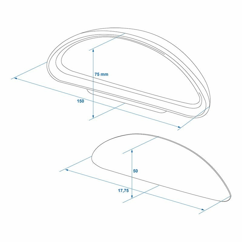 Rétroviseur d'angle mort modèle fixé