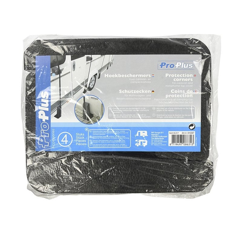 Protection d'angle pour housse de toit caravane et camping car - jeu de 4 pièces
