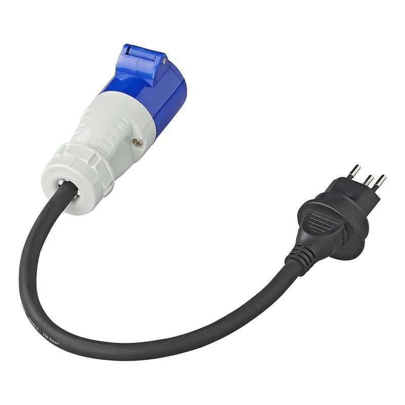 Câble adaptateur 40cm 3x1,5mm² fiche Suisse vers prise CEE