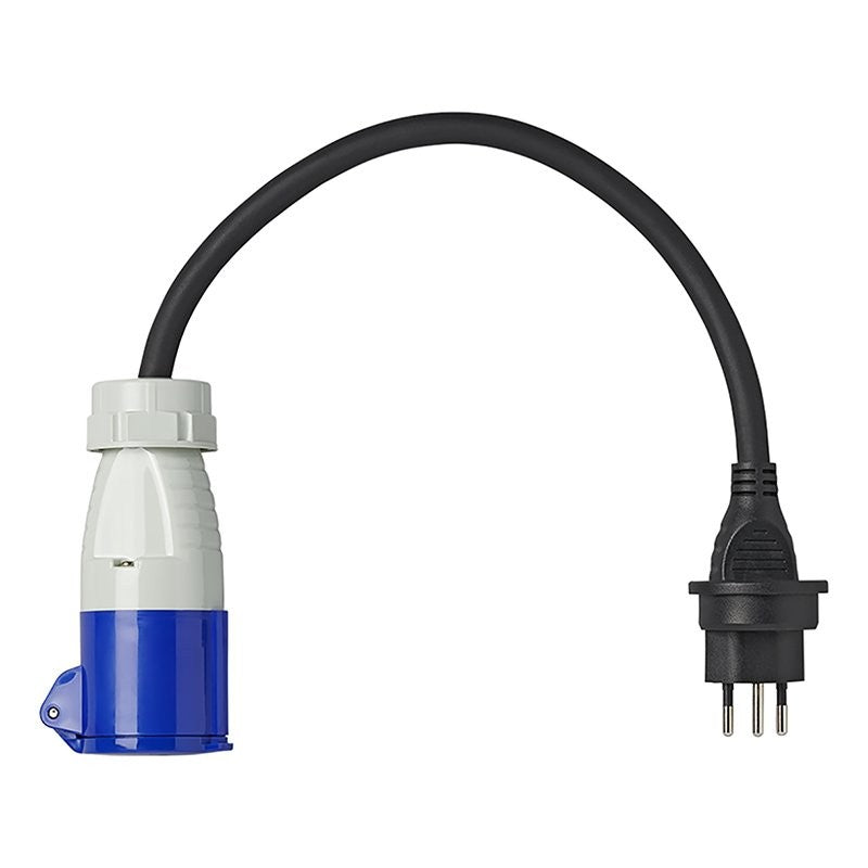 Câble adaptateur 40cm 3x1,5mm² fiche Suisse vers prise CEE