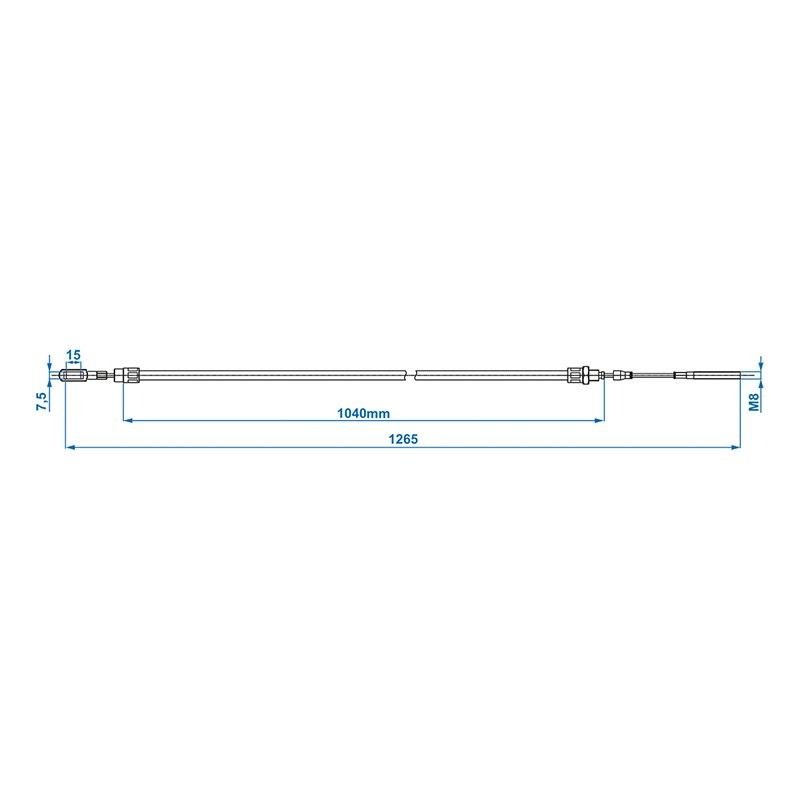 Câble de frein remorque 1020/1216mm cloche Ø26mm convient pour AL-KO < '97