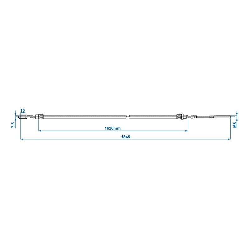 Câble de frein remorque 1020/1216mm cloche Ø26mm convient pour AL-KO < '97