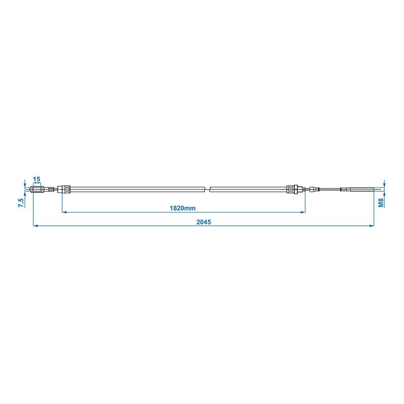 Câble de frein remorque 1020/1216mm cloche Ø26mm convient pour AL-KO < '97