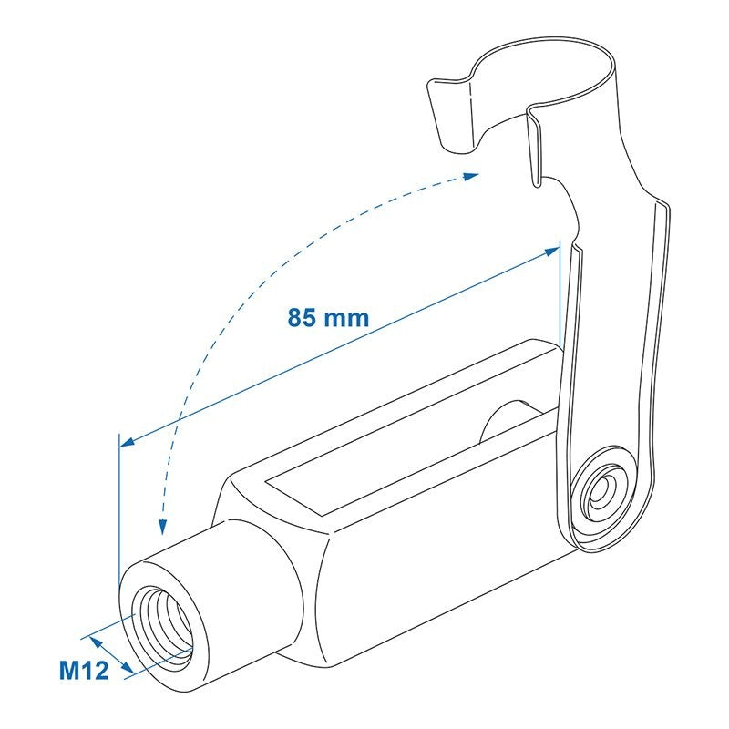 Tête de fourche M8 58mm - jeu de 2 pièces
