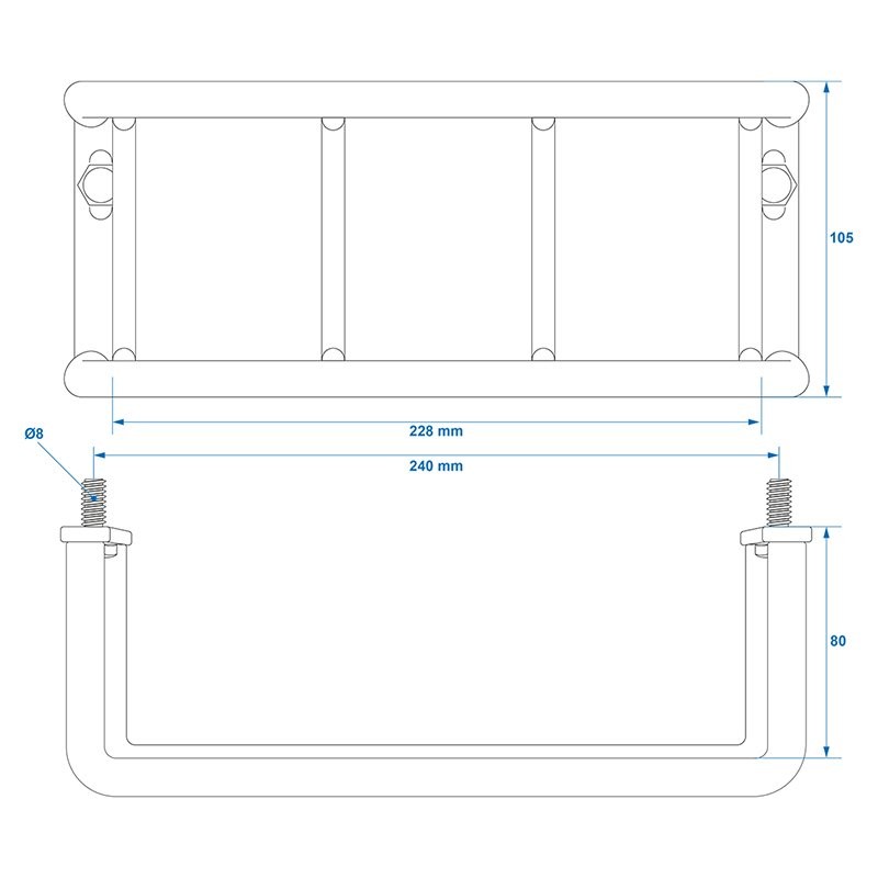 Grille de protection pour feu arrière 140x105x80mm