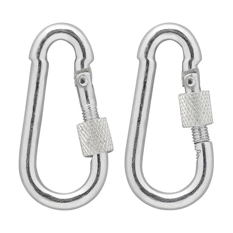 Mousqueton métal 5x50mm avec bouchon à vis verrouillage 2 pièces dans blister