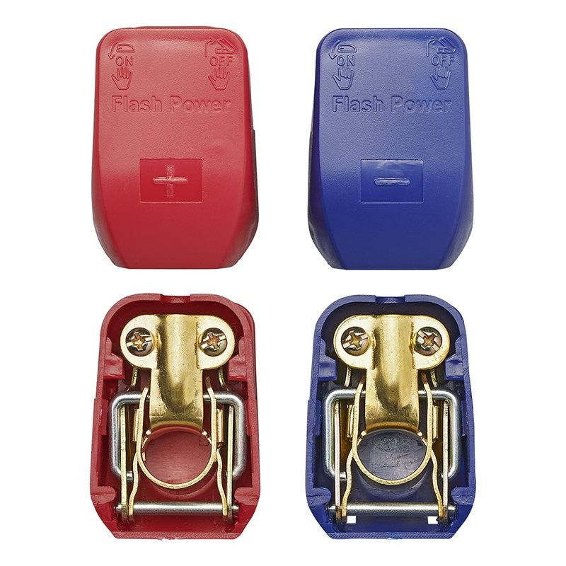 Set de cosses de connexion de batterie (+) et (-) montage rapide dans blister