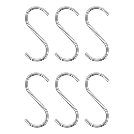 Crochet en S Ø4mm 6cm 6 pièces dans blister
